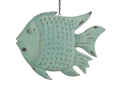 DKD Home Decor Decoración Metal Pez Azul Celeste