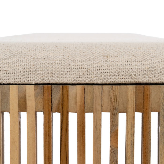 S/2 Banqueta Natural Madera de Teca 115 X 35 X 45 cm