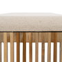 S/2 Banqueta Natural Madera de Teca 115 X 35 X 45 cm