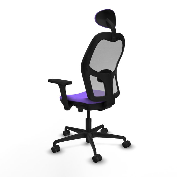 PIQUERAS Y CRESPO Silla de oficina Jorquera con mecanismo Sincro/Traslack, Tela Lila y Malla Gris PIQUERAS Y CRESPO Silla de oficina Jorquera con mecanismo Sincro/Traslack, Tela Lila y Malla Gris