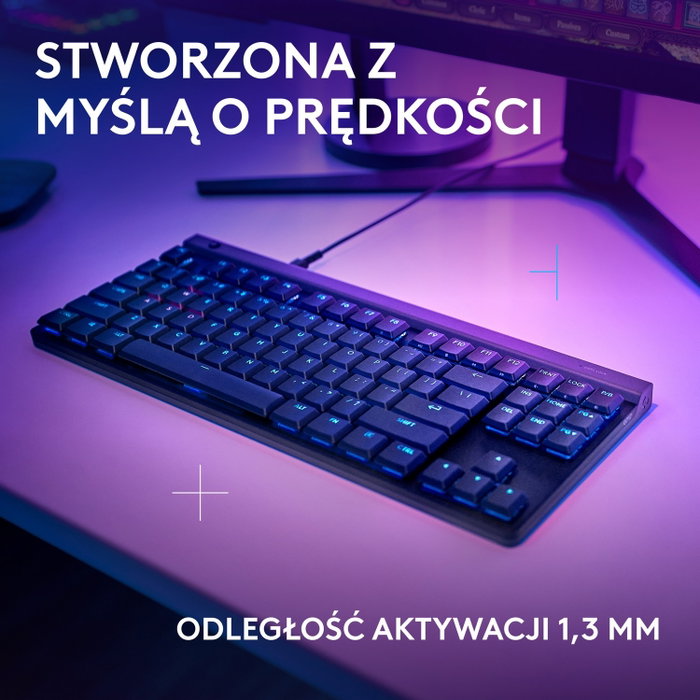 Logitech G515 TKL Teclado Mecánico Gaming Negro Distribución Polaca (QWERTY)