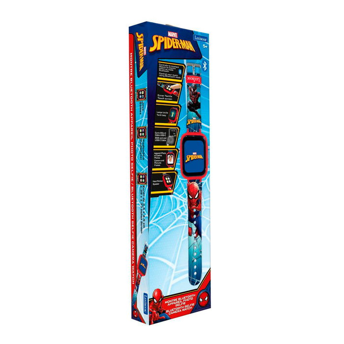 LEXIBOOK Lexibook Reloj con Cámara para Niños Marvel Spider-Man DMW071SP - Pantalla Táctil HD, Bluetooth, MP3, 5 Juegos