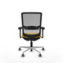 PIQUERAS Y CRESPO Silla de oficina Haches con mecanismo Sincro/Traslack, Amarillo y Gris