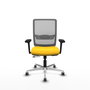 PIQUERAS Y CRESPO Silla de oficina Haches con mecanismo Sincro/Traslack, Amarillo y Gris