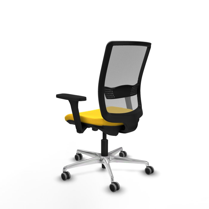 PIQUERAS Y CRESPO Silla de oficina Haches con mecanismo Sincro/Traslack, Amarillo y Gris