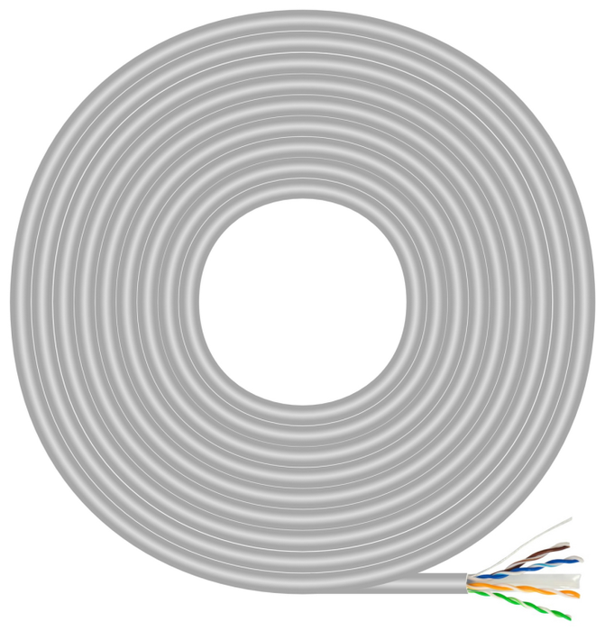 Aisens Cable de Red Cat6 UTP Rígido AWG23 CCA 500m Gris