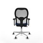 PIQUERAS Y CRESPO Silla de oficina Jorquera con mecanismo Sincro/Traslack, Azul y Blanco