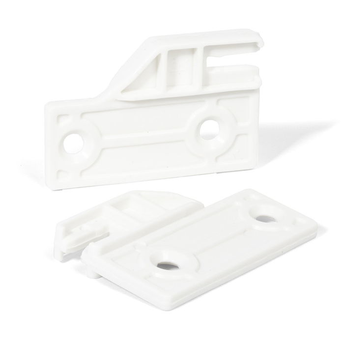 HERRAJES ALK Juego De Varillas Rectangulares Qube Para Cajón Acabado Blanco Medida Cajón 500