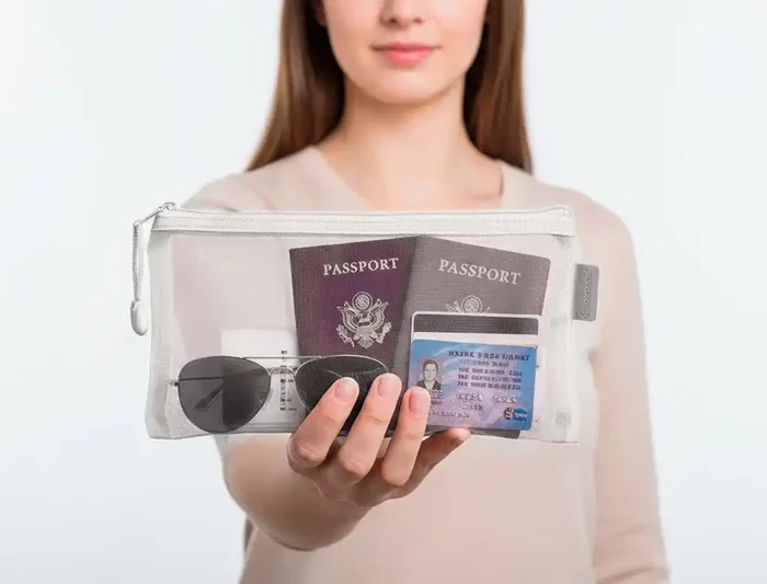 Liderpapel Bolsa Zipper Bag Poliester Transpirable Multiusos 230x115 mm Blanco