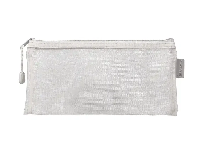 Liderpapel Bolsa Zipper Bag Poliester Transpirable Multiusos 230x115 mm Blanco