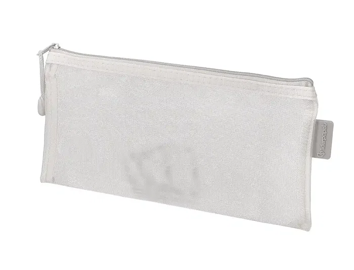Liderpapel Bolsa Zipper Bag Poliester Transpirable Multiusos 230x115 mm Blanco