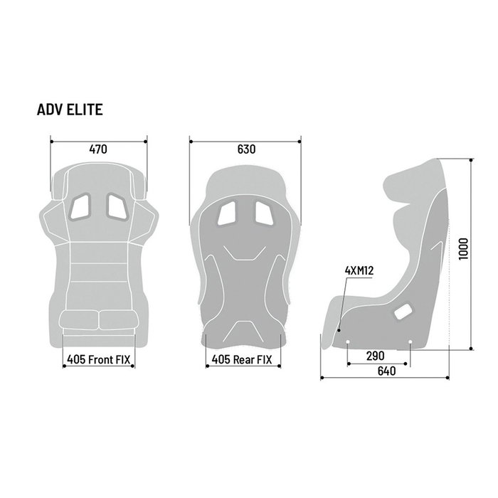 Sparco Asiento ADV Elite Homologado FIA 8862-2009 para Calle y Competición, Modelo 2015 Referencia S00849ZNR
