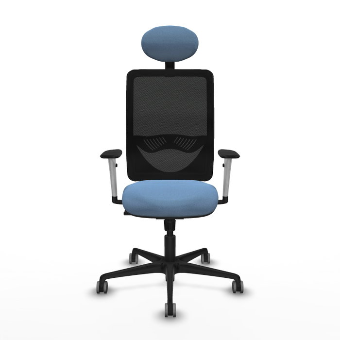 PIQUERAS Y CRESPO Silla de oficina Zulema con mecanismo Sincro, Azul cielo y Negro PIQUERAS Y CRESPO Silla de oficina Zulema con mecanismo Sincro, Azul cielo y Negro