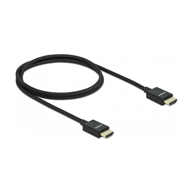 DeLOCK Cable HDMI Coaxial High Speed 48 Gbps 8K 60 Hz Negro 1 m