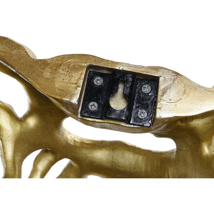 DKD Home Decor Decoración de Pared Elefante Dorado en Resina DKD Home Decor Decoración de Pared Elefante Dorado en Resina