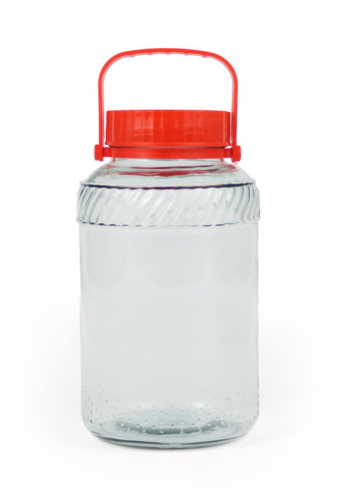 Inde Tarro Vidrio con Tapa y Asa 8000 ml 20.1x20.1x33 cm (4 Unidades)
