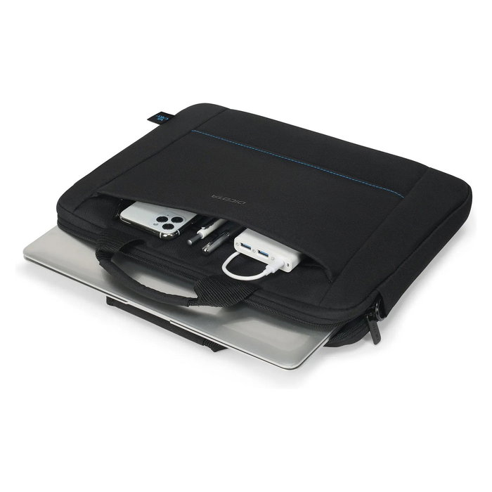 Dicota D3250602 Slim Case TWO Maletín de Poliéster Reciclado para Portátiles de 13-14" (35.6 cm) - Negro