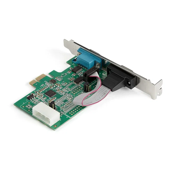StarTech.com PEX2S953 Tarjeta Adaptadora Interna PCI Express a Serie de 2 Puertos RS232 UART 16950, 921.6Kbps, con Soporte Bajo Perfil, Compatible con Windows y Linux
