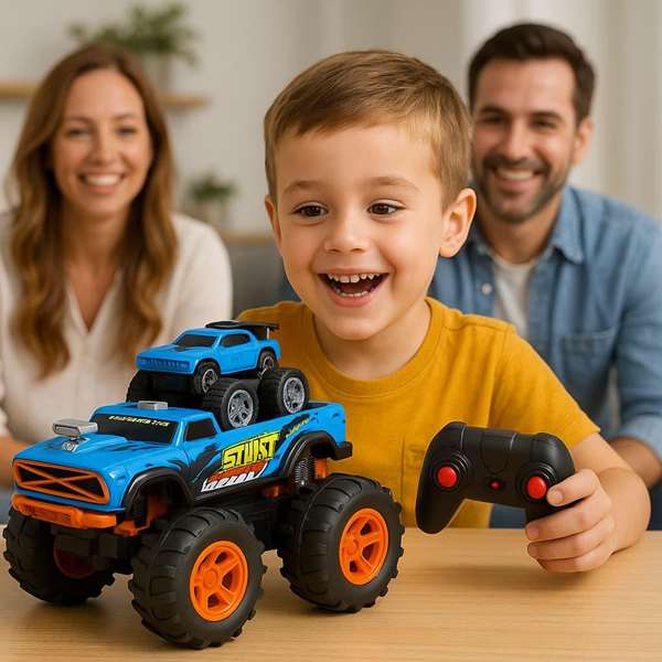Crazon Monster Truck Radio Control 2 en 1 Transformable en Lanzador Azul Crazon Monster Truck Radio Control 2 en 1 Transformable en Lanzador Azul