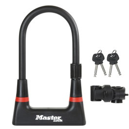 Master Lock Candado en U 8279EURDPRO de acero cementado con llave