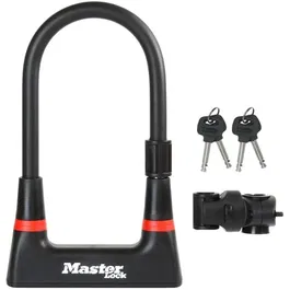 Master Lock Candado U 8279EURDPRO - Acero cementado, llave, certificado