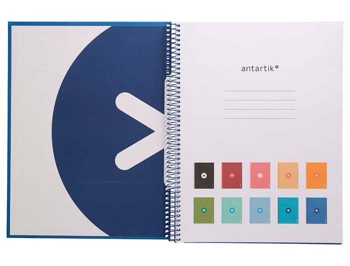 Antartik Cuaderno Espiral A4 Micro Antartik Tapa Forrada Azul Oscuro 80 Hojas 90g