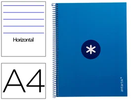 Antartik Cuaderno Espiral A4 Micro Antartik Tapa Forrada Azul Oscuro 80 Hojas 90g