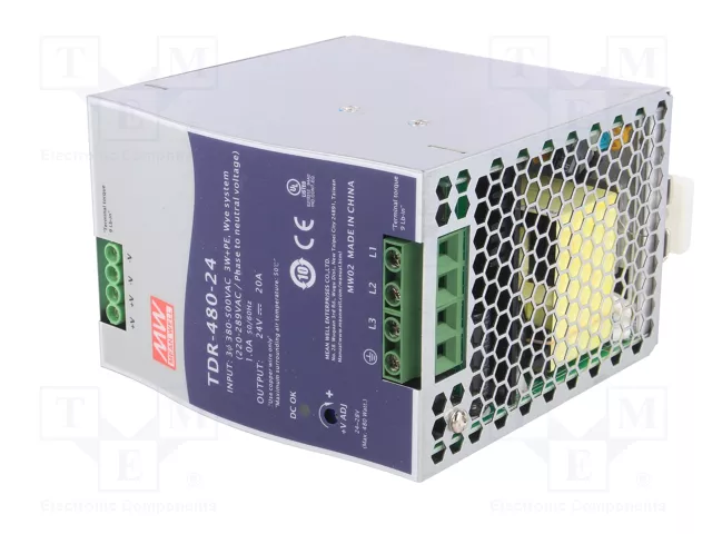 MEAN WELL TDR-480-24 Alimentador de impulso 480W 24VDC 20A