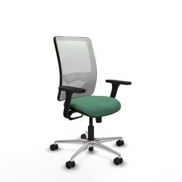 PIQUERAS Y CRESPO Silla de oficina Zulema Verde esmeralda y Blanco