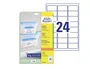 Avery Etiquetas Adhesivas para Congelador Blancas 63,5 x 33,9 mm Ink-jet Láser Fotocopiadora Pack 600 Unidades