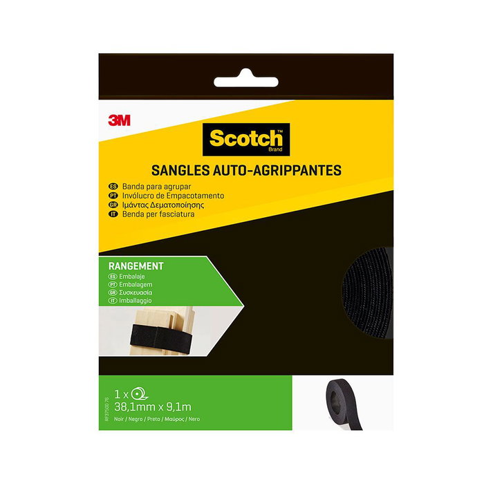 Scotch Tira para agrupar a medida negro 38,1 mm x 9,1 m