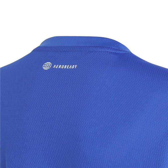Camiseta de Manga Corta Infantil Adidas Aeroready Azul L