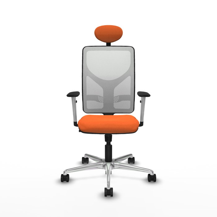 PIQUERAS Y CRESPO Silla de oficina Motilla Naranja y Blanco con Mecanismo Sincro PIQUERAS Y CRESPO Silla de oficina Motilla Naranja y Blanco con Mecanismo Sincro