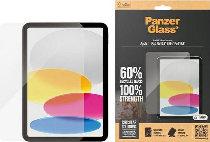 PanzerGlass Protector de Pantalla Ultra-Wide Fit para iPad Air 11/10.9 e iPad 11 PanzerGlass Protector de Pantalla Ultra-Wide Fit para iPad Air 11/10.9 e iPad 11