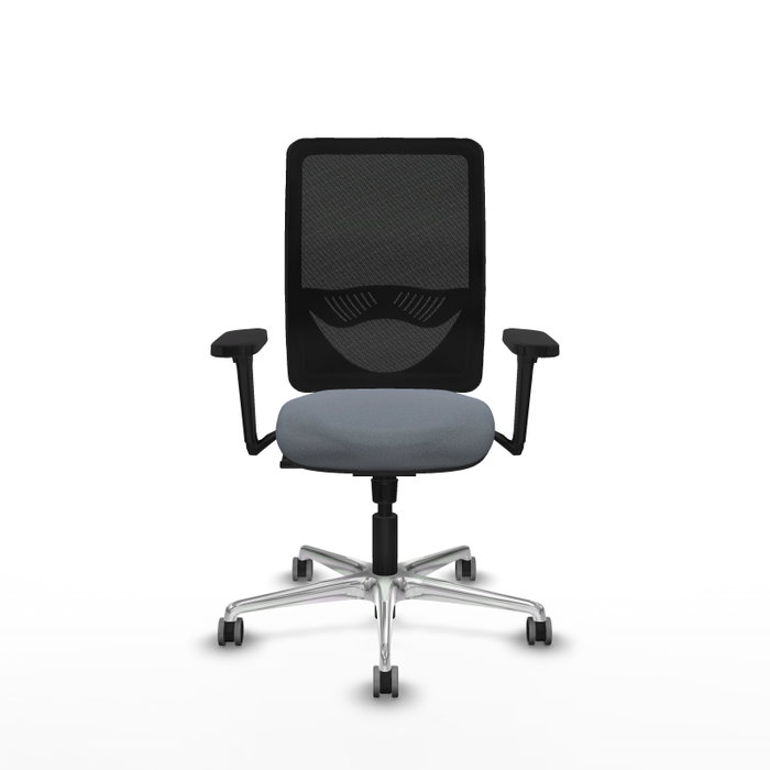 PIQUERAS Y CRESPO Silla de oficina Zulema con mecanismo Sincro, Gris y Negro