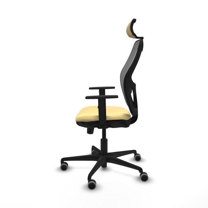 PIQUERAS Y CRESPO Silla de oficina Jorquera con mecanismo Sincro/Traslack Crema y Gris