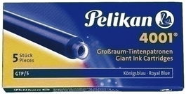 Tinta Estilografica Pelikan Caja 5 Cartuchos Gtp/5 Gigantes Azul Real (310748) (Set de 50)