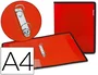 Liderpapel Carpeta de 2 anillas de 25 mm Roja con bolsa y tarjetero