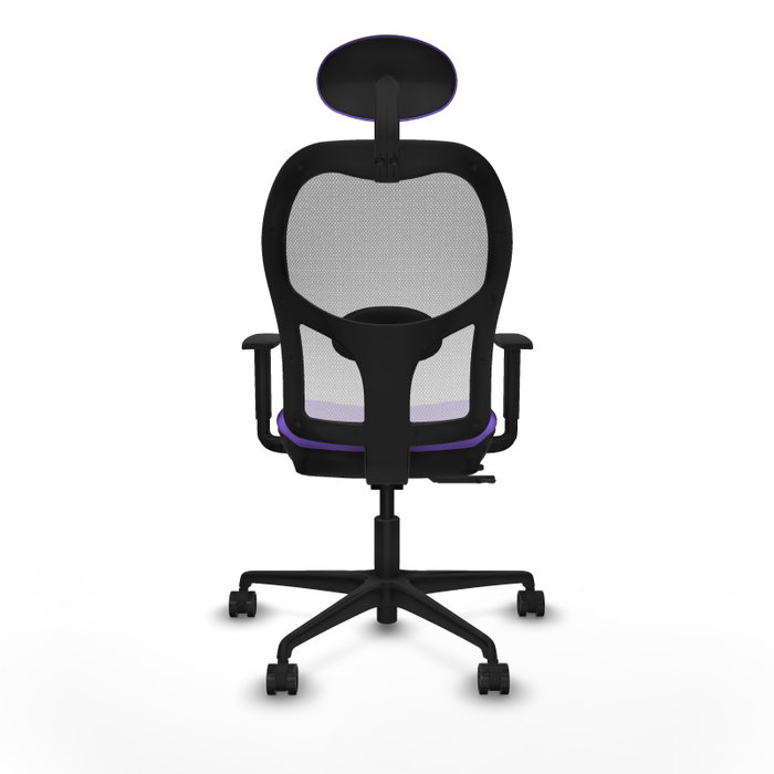 PIQUERAS Y CRESPO Silla de oficina Jorquera con mecanismo Sincro/Traslack, Tela Lila y Malla Blanca PIQUERAS Y CRESPO Silla de oficina Jorquera con mecanismo Sincro/Traslack, Tela Lila y Malla Blanca