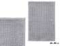 Berilo Alfombra de Baño Gris, 40x60 cm, Antideslizante de Poliéster Reciclado, Cosido a Máquina (Set de 12)