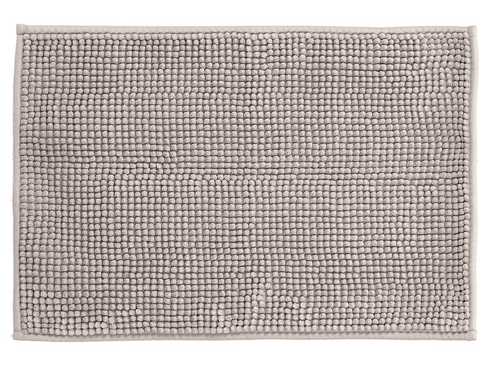 Berilo Alfombra de Baño Gris, 40x60 cm, Antideslizante de Poliéster Reciclado, Cosido a Máquina (Set de 12)