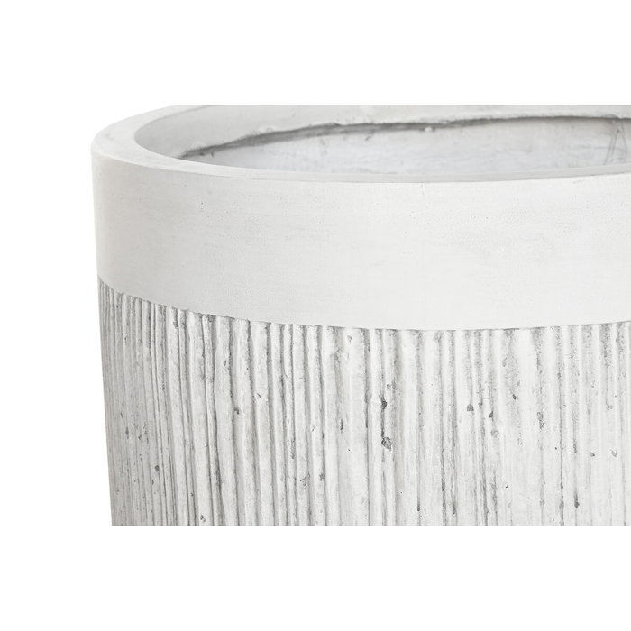 DKD Home Decor Set de 3 Maceteros de Magnesia Crudo