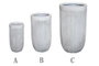 DKD Home Decor Macetero Scandi Crudo Magnesia Set de 3 44 x 79 x 44 cm