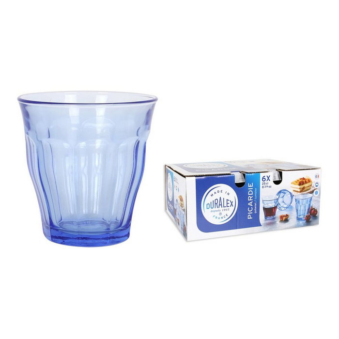 Duralex Set de 6 Vasos Picardie 25cl Marine Duralex Set de 6 Vasos Picardie 25cl Marine