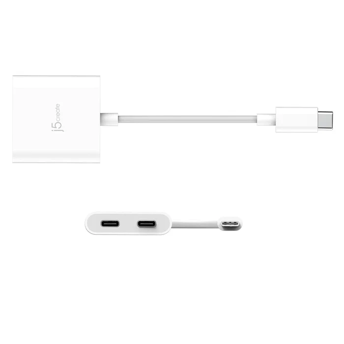 J5create Cable USB-C a doble USB-C con video Blanco J5create Cable USB-C a doble USB-C con video Blanco