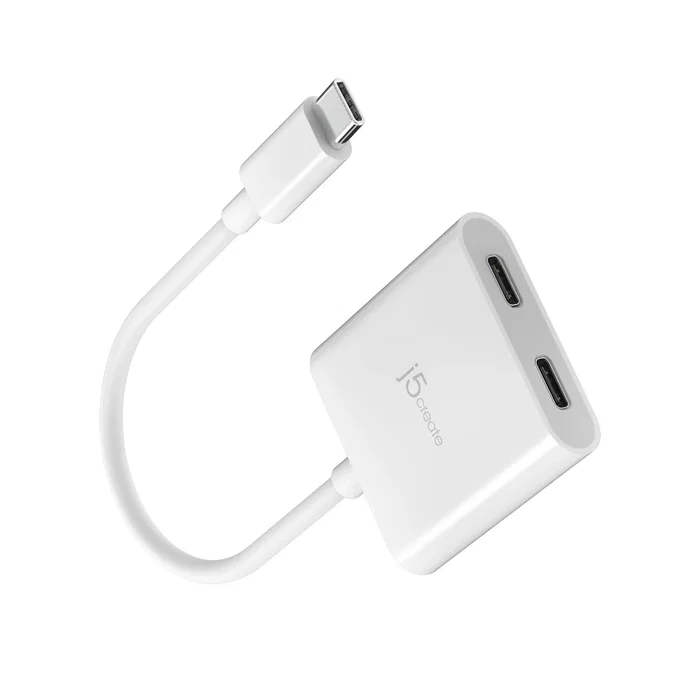 J5create Cable USB-C a doble USB-C con video Blanco J5create Cable USB-C a doble USB-C con video Blanco