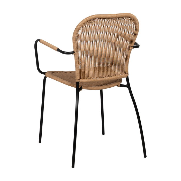 Silla Natural Pe-Acero Salón 57 X 57 X 87 cm (Set de 2)