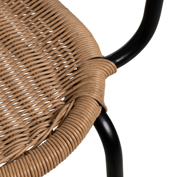 Silla Natural Pe-Acero Salón 57 X 57 X 87 cm (Set de 2)