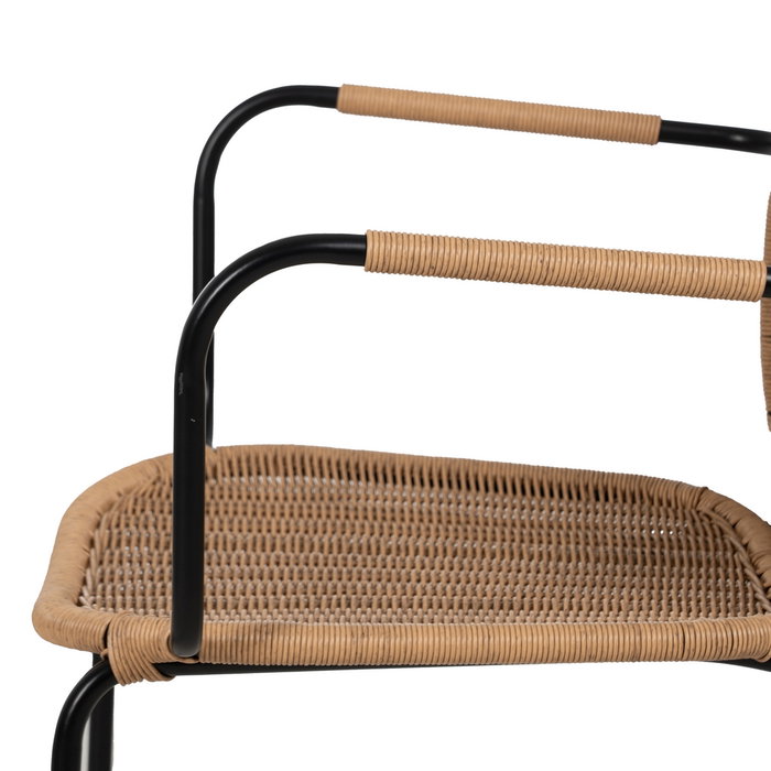 Silla Natural Pe-Acero Salón 57 X 57 X 87 cm (Set de 2)