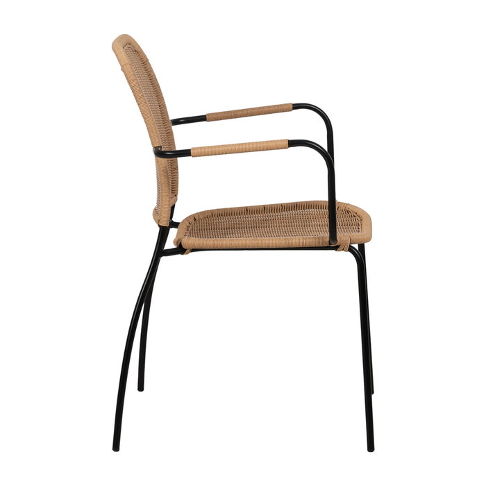 Silla Natural Pe-Acero Salón 57 X 57 X 87 cm (Set de 2)